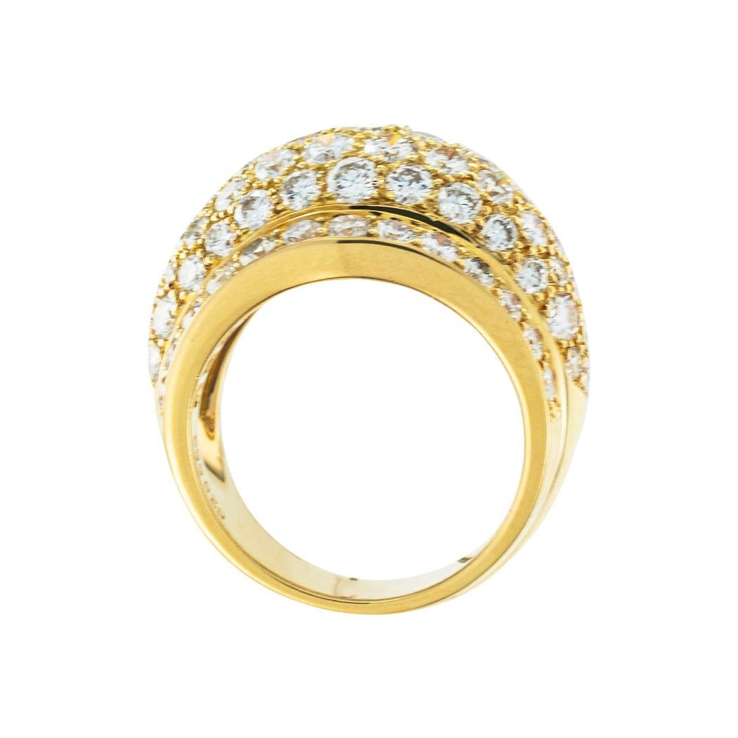 Round Cut Cartier Diamond Yellow Gold Nigeria Ring For Sale