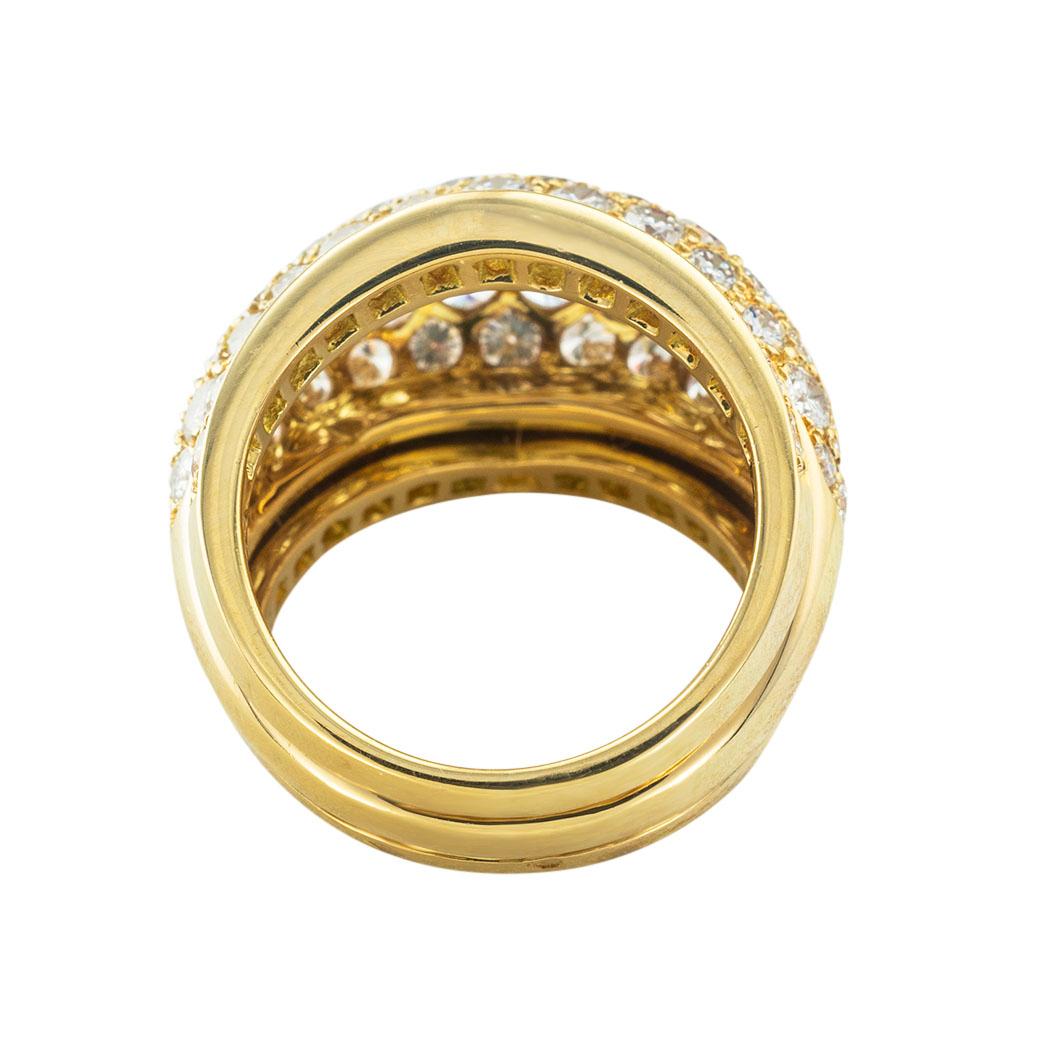 Cartier Bague Nigeria en or jaune et diamants en vente 2