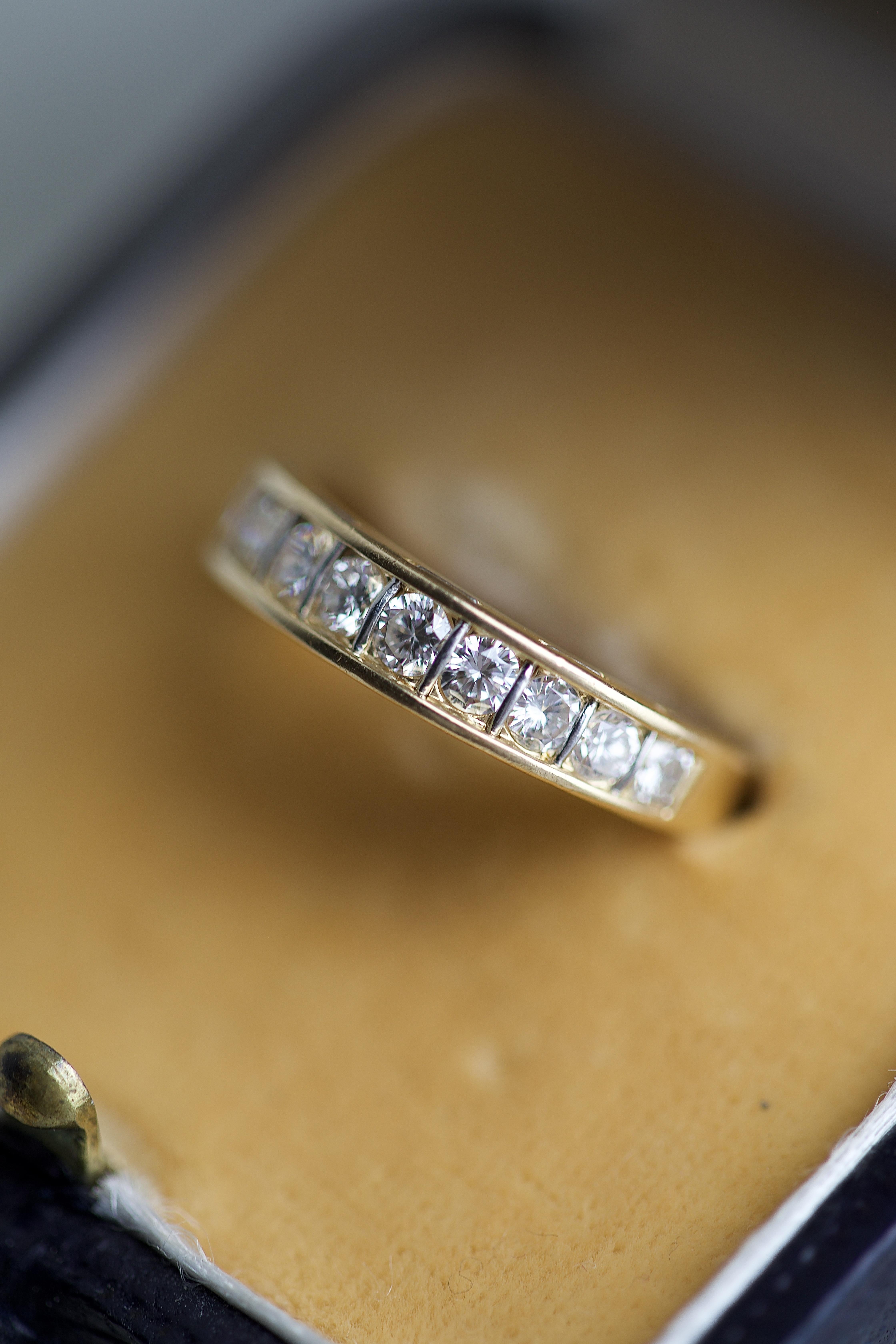 Cartier Diamond Yellow Gold Ring In Excellent Condition For Sale In Beverly Hills, CA