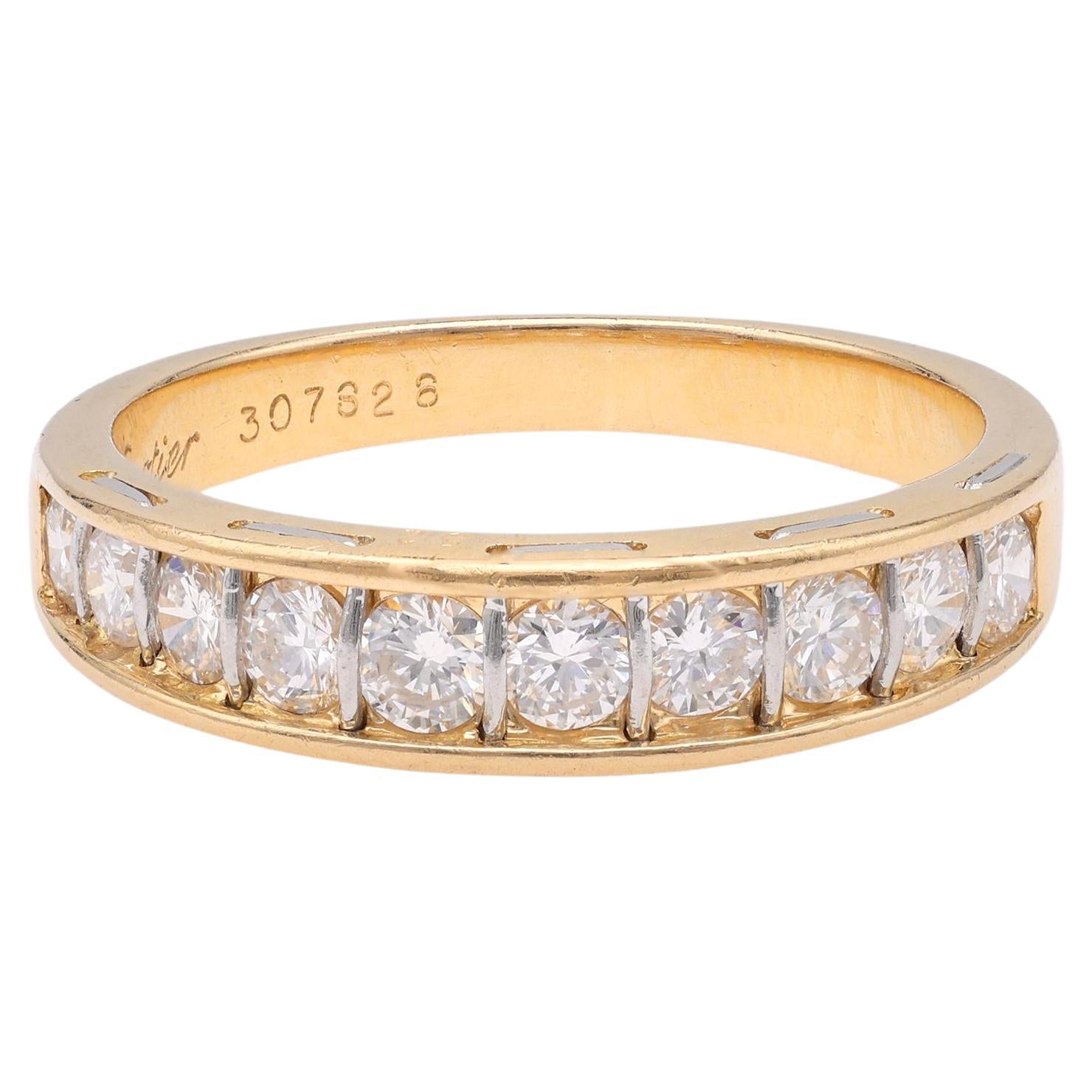 Cartier Diamond Yellow Gold Ring For Sale