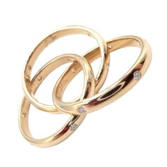 Cartier Diamond Yellow Gold Trinity Band Ring