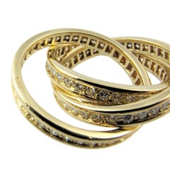 Cartier Diamond Yellow Gold Trinity Ring