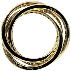 Cartier Diamond Yellow Gold Trinity Ring