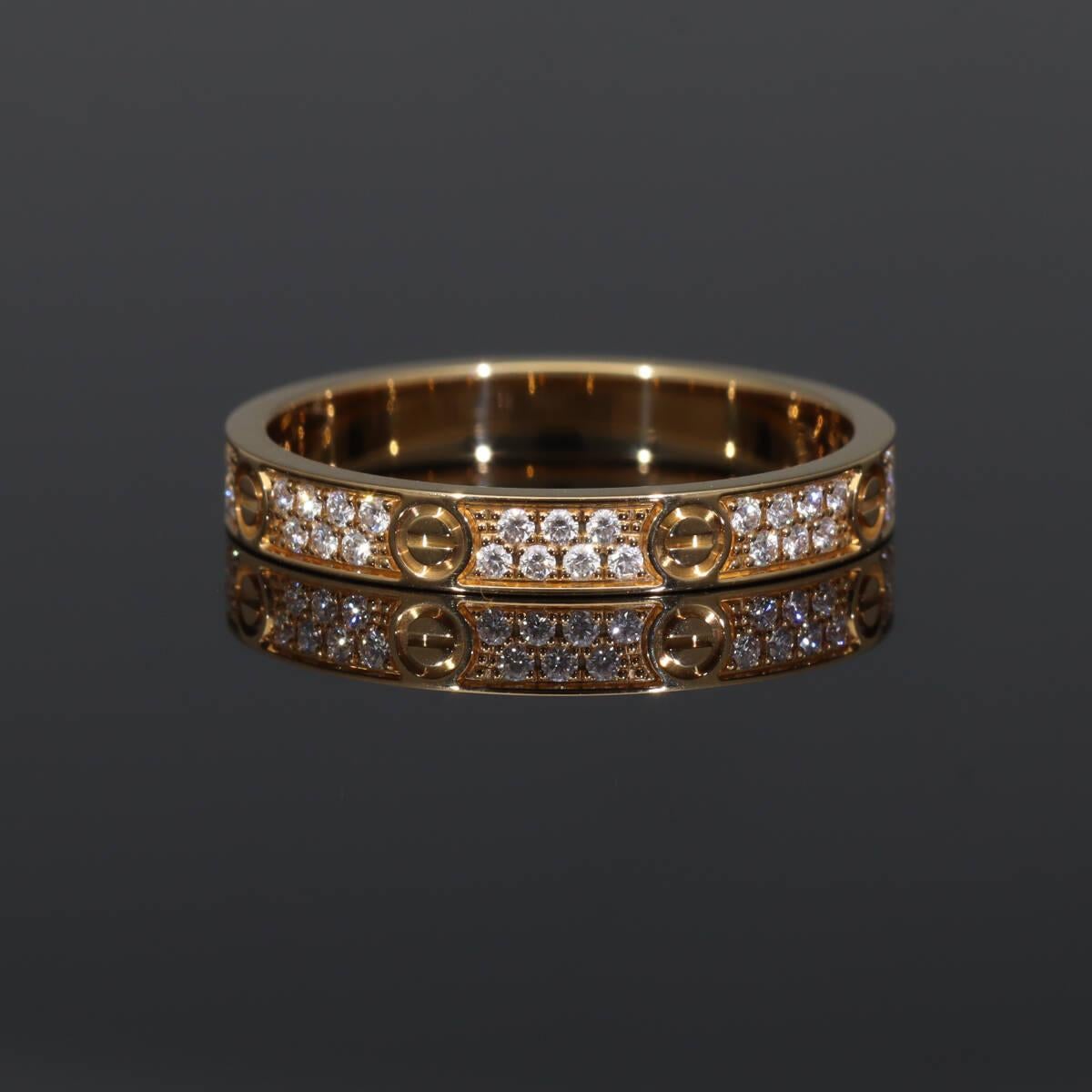 Cartier Diamonds 0.19ct oro giallo 18K Mini Love Ring Small US 4 in vendita 4