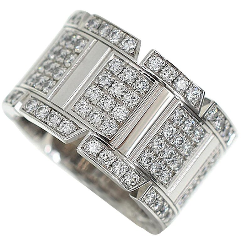 cartier tank francaise white gold with diamonds