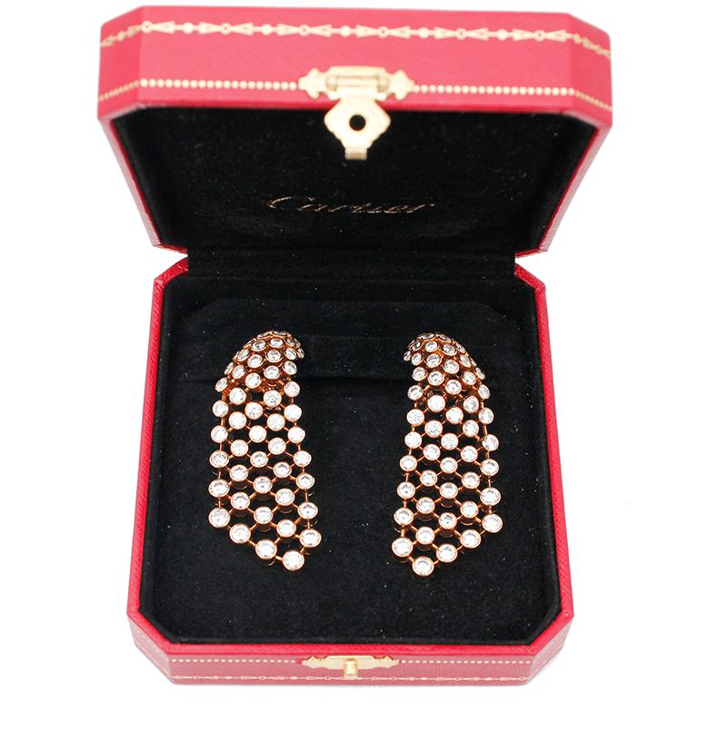 Cartier Diamonds, 18 Karat Yellow Gold Chandelier Earrings 2