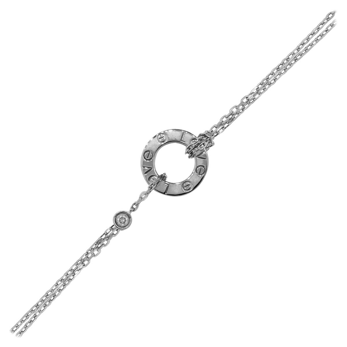 cartier love diamond chain bracelet