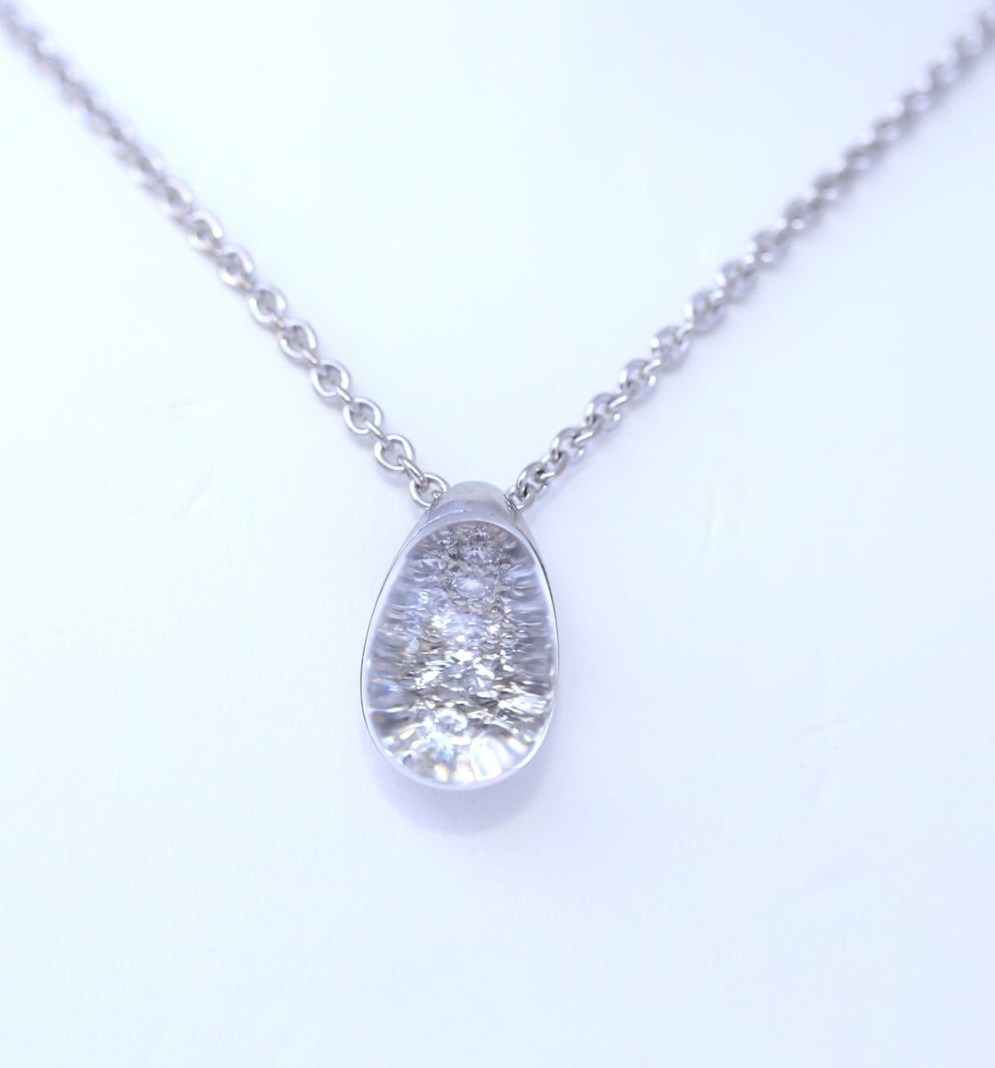 Women's Cartier Diamonds Rock Crystal Set Necklace Earrings Signed Stamped 18K, 1995