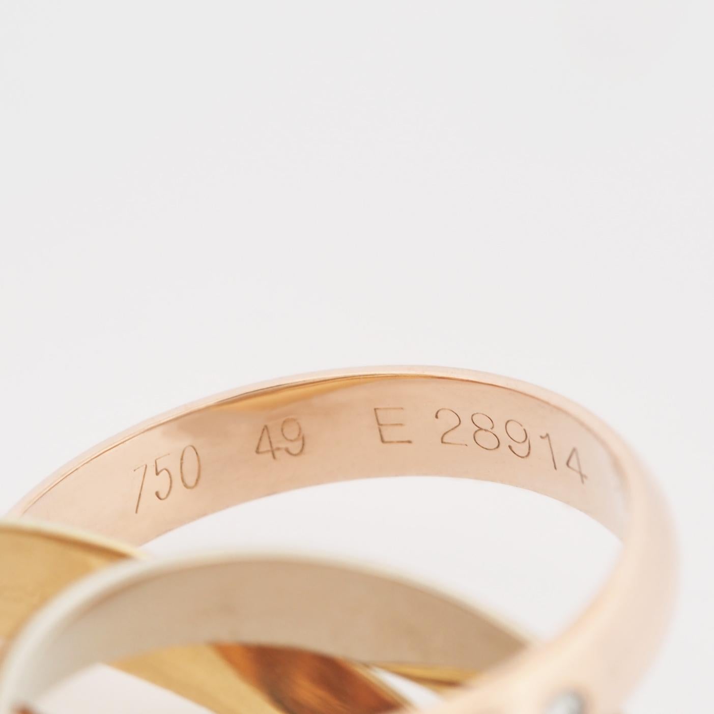 Women's Cartier Diamonds Trinity Ring 150th Anniversary Limited Edition 49