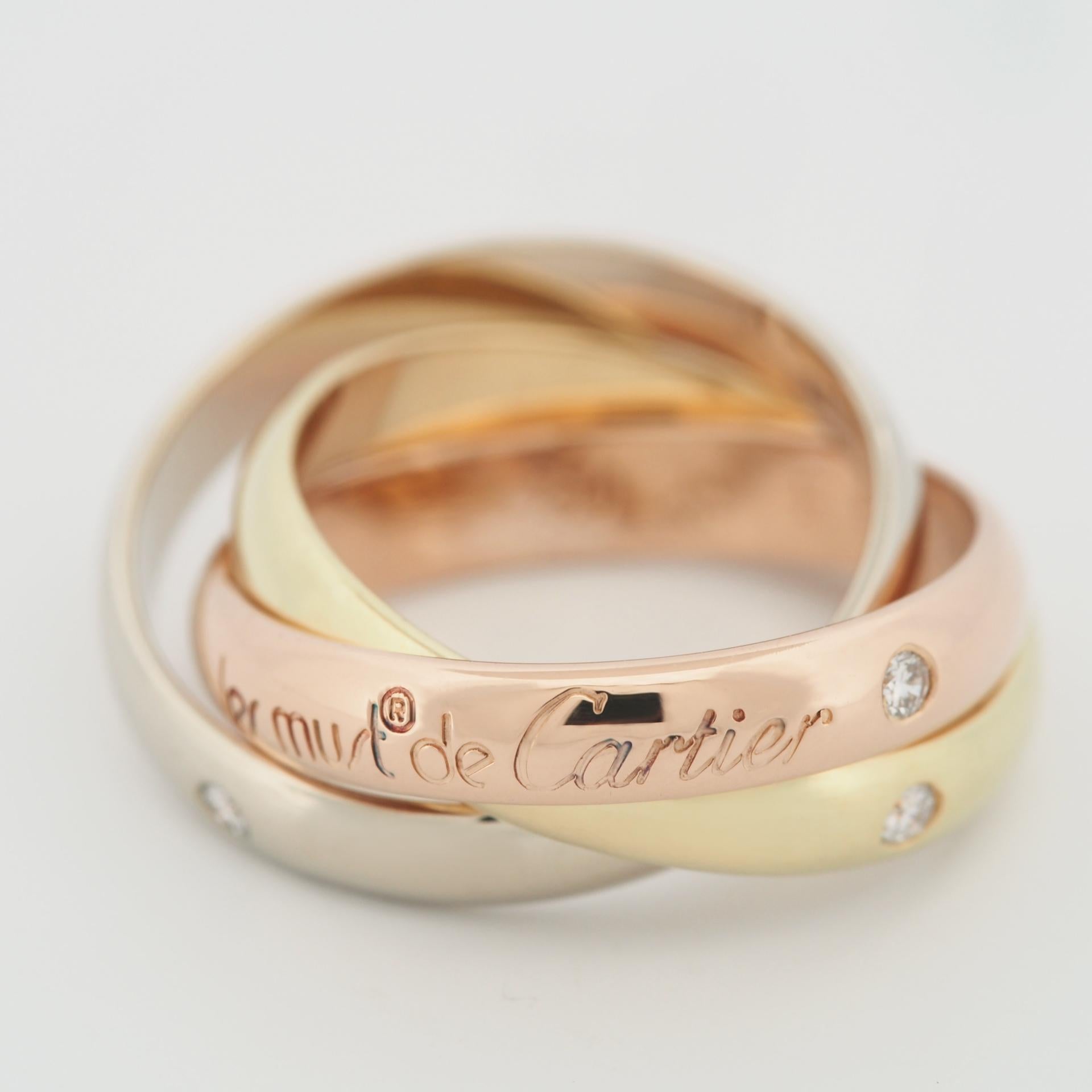 Cartier Diamonds Trinity Ring 150th Anniversary Limited Edition 49 US 5.0 In Good Condition In Kobe, Hyogo