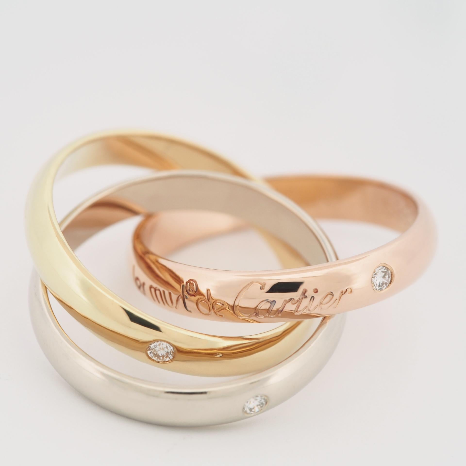 Women's or Men's Cartier Diamonds Trinity Ring 150th Anniversary Limited Edition 49 US 5.0