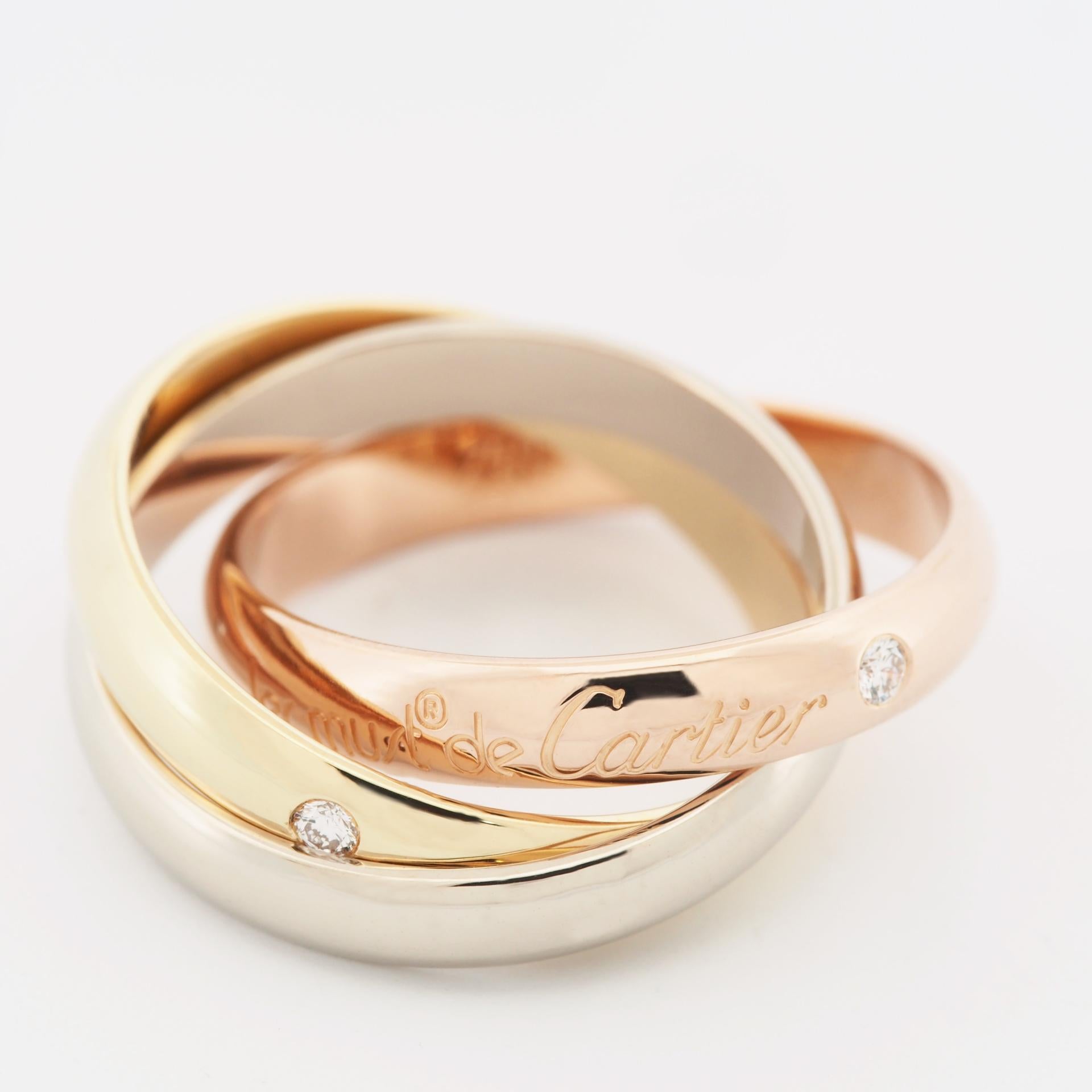 Cartier Diamantes Anillo Trinidad 150 Aniversario Edición Limitada 52 en Bueno Estado en Kobe, Hyogo