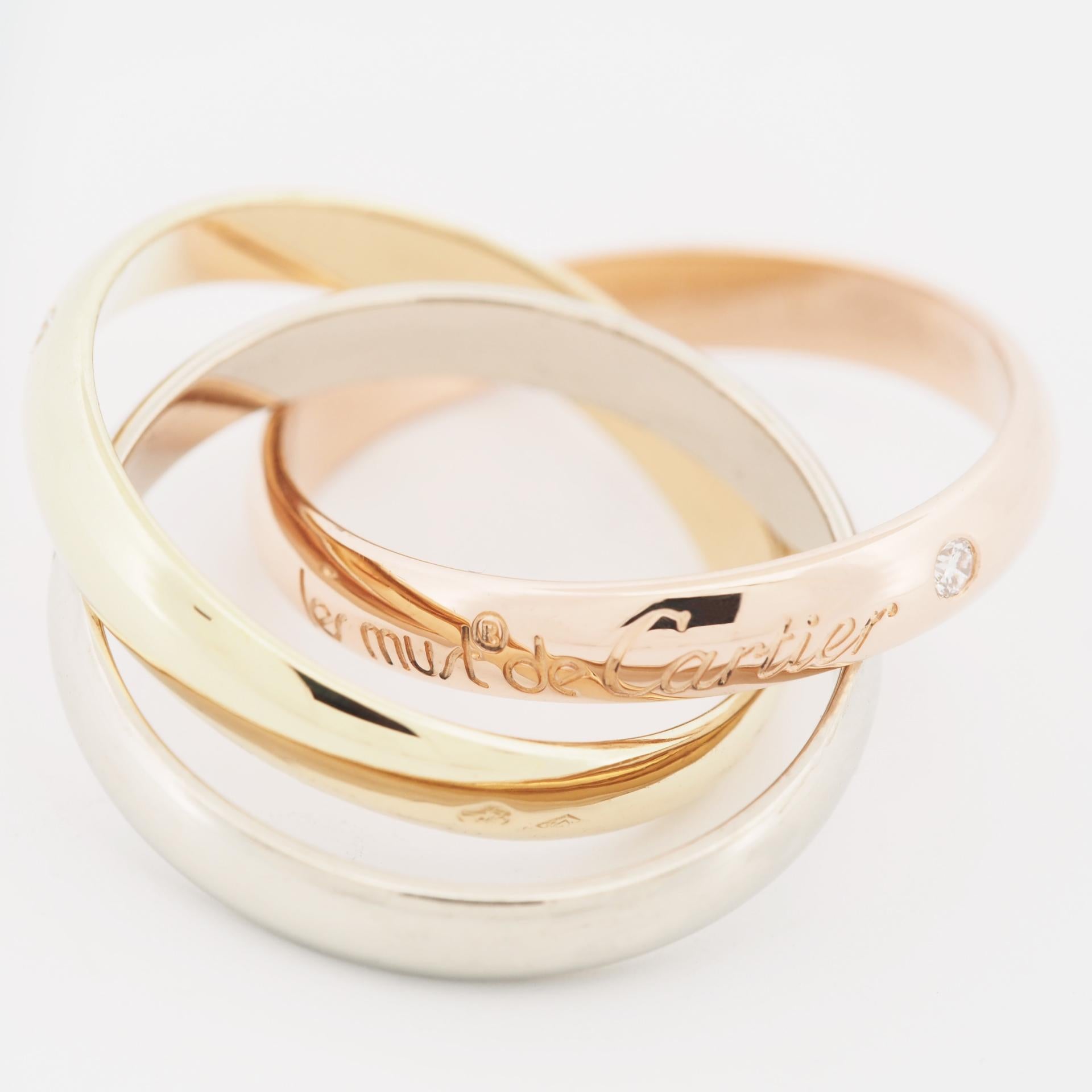 Cartier Diamonds Trinity Ring 150th Anniversary Limited Edition 54 In Good Condition In Kobe, Hyogo