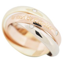 Cartier Diamonds Trinity Ring 150th Anniversary Limited Edition Tri Color Gold 