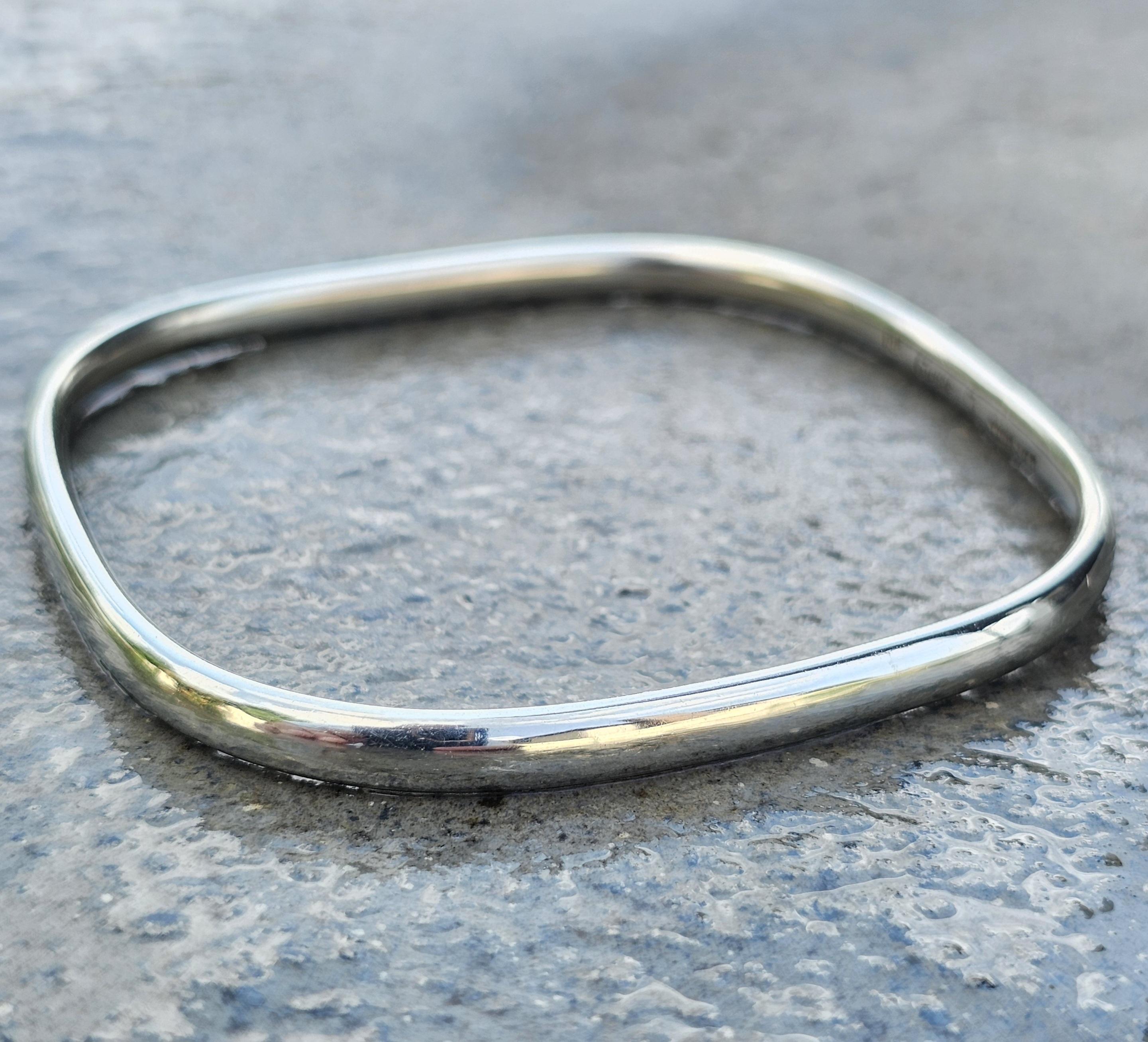 Dinh Van for Cartier Bracciale quadrato a cuscino in oro bianco 18 carati 34,5 g 8
