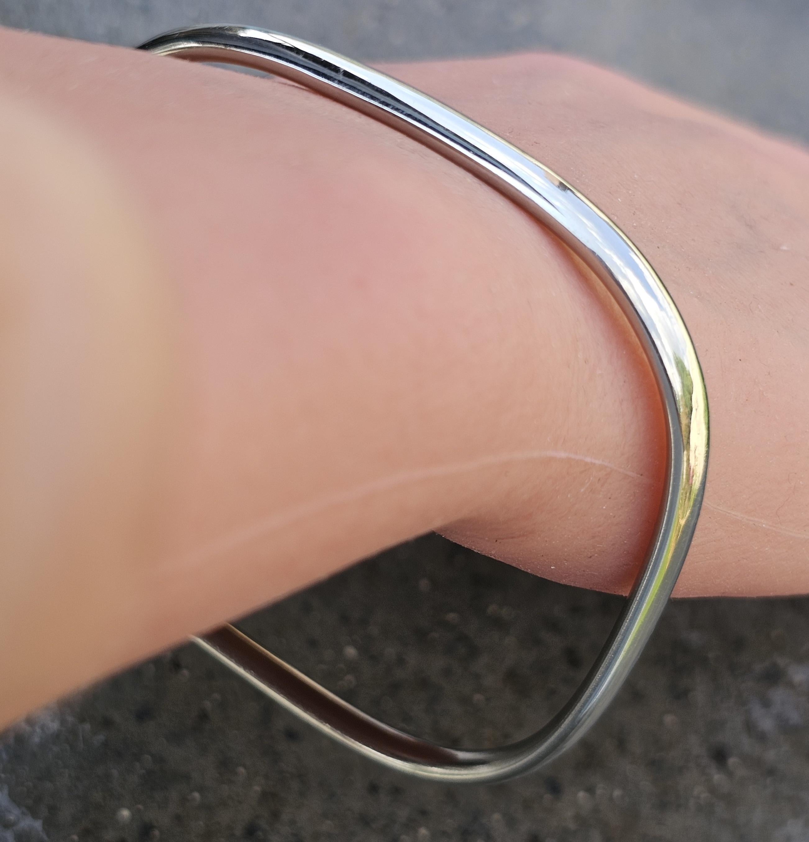 Dinh Van for Cartier Bracciale quadrato a cuscino in oro bianco 18 carati 34,5 g 8