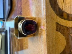 CARTIER DINH VAN 18k Yellow Gold & Amethyst Square Shank Ring 1970s Vintage