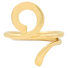 Cartier Dinh Van 1970's 18 Karat Yellow Gold Vintage Ankh Bypass Ring