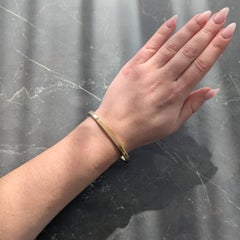 Cartier Dinh Van 1970's 18 Karat Yellow Gold Vintage Cuff Bracelet