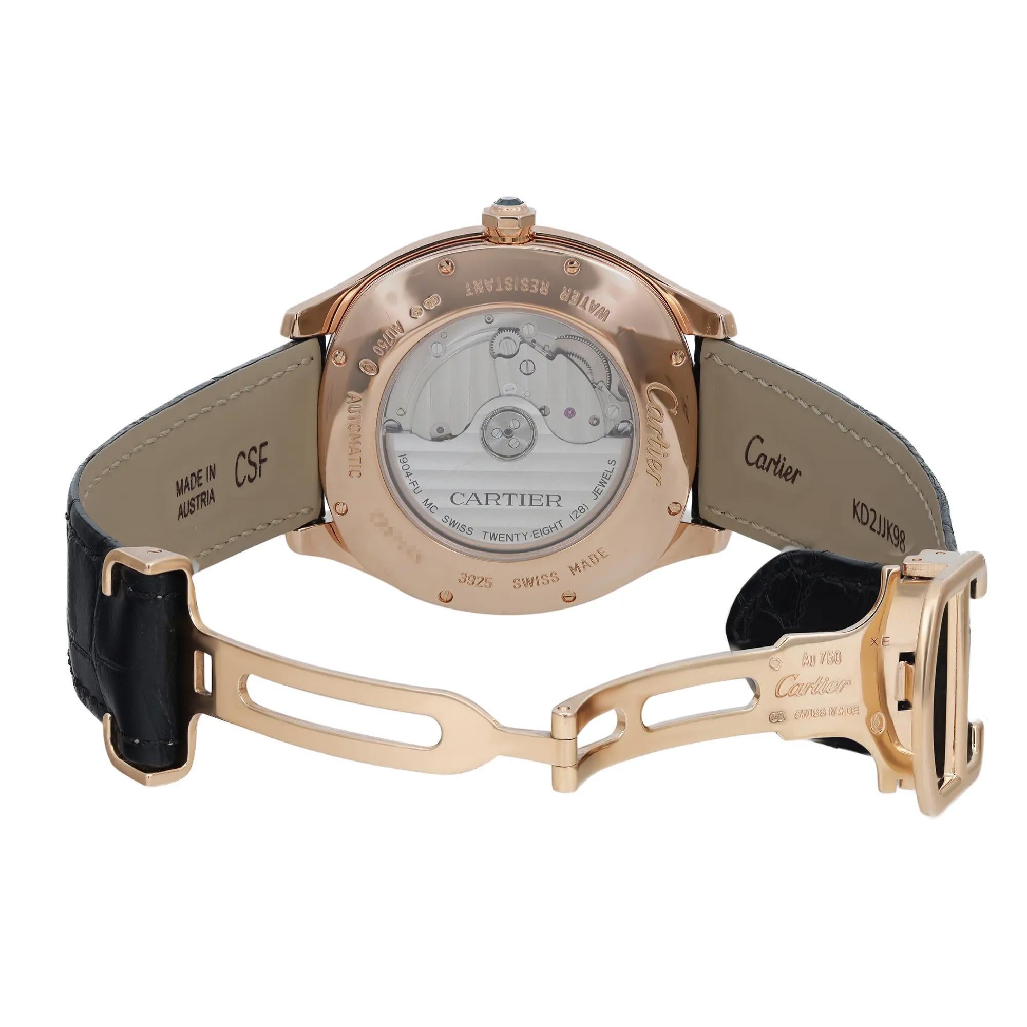 Cartier Dirve De 40MM 18K Rose Gold Silver Dial Automatic Men Watch WGNM0005 7