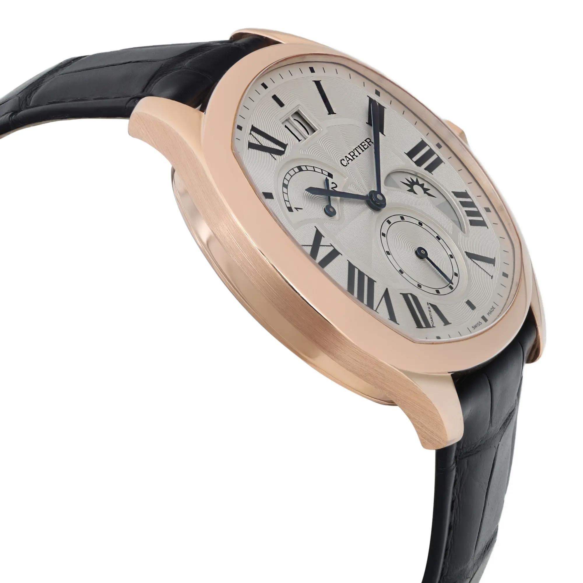 Men's Cartier Dirve De 40MM 18K Rose Gold Silver Dial Automatic Men Watch WGNM0005