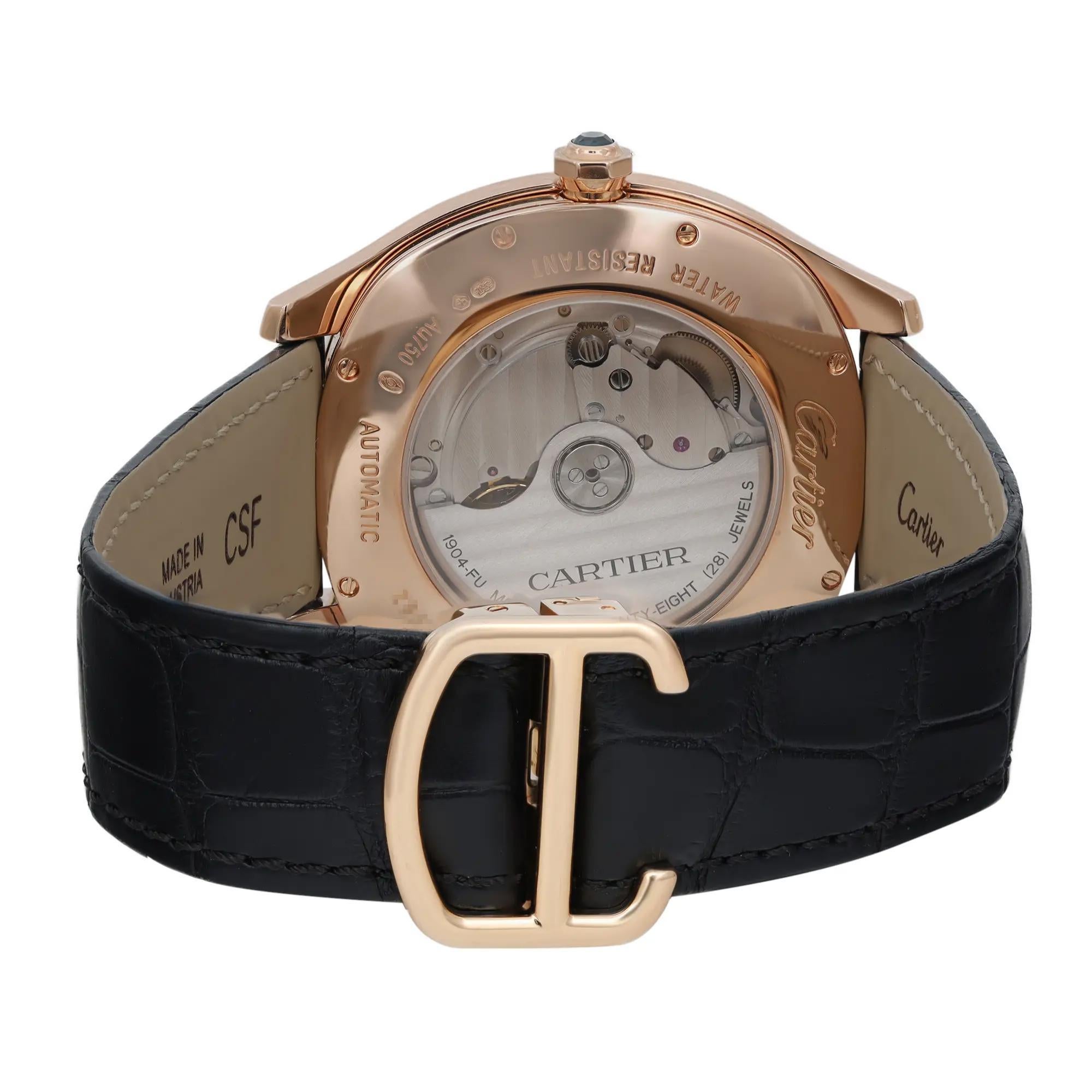 Cartier Dirve De 40MM 18K Rose Gold Silver Dial Automatic Men Watch WGNM0005 1