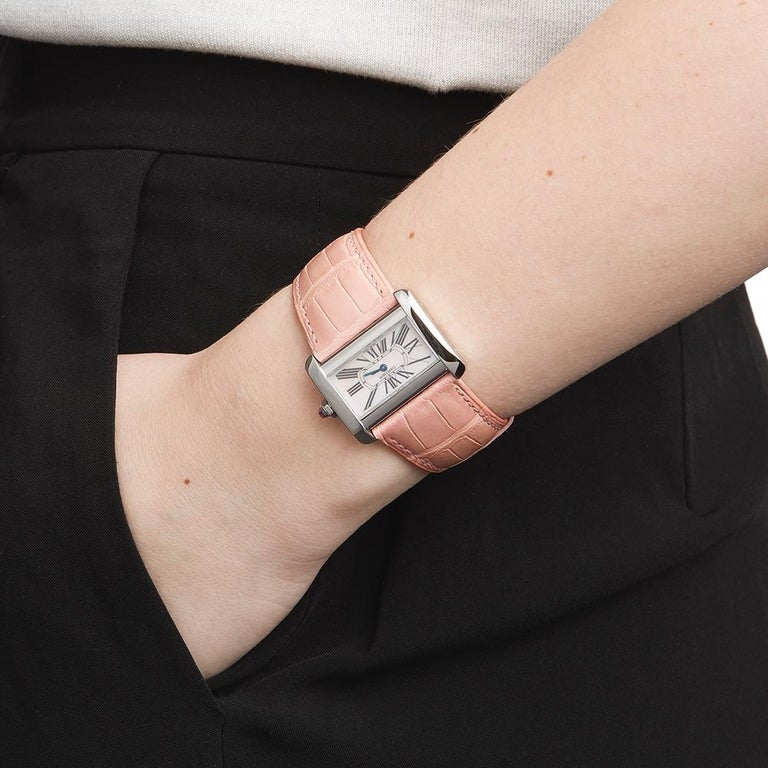 Cartier Divan Stainless Steel 2599 Wristwatch at 1stDibs cartier