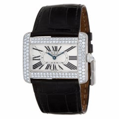 Cartier Divan WA301370 18 Karat White Gold Silver Dial Quartz Watch