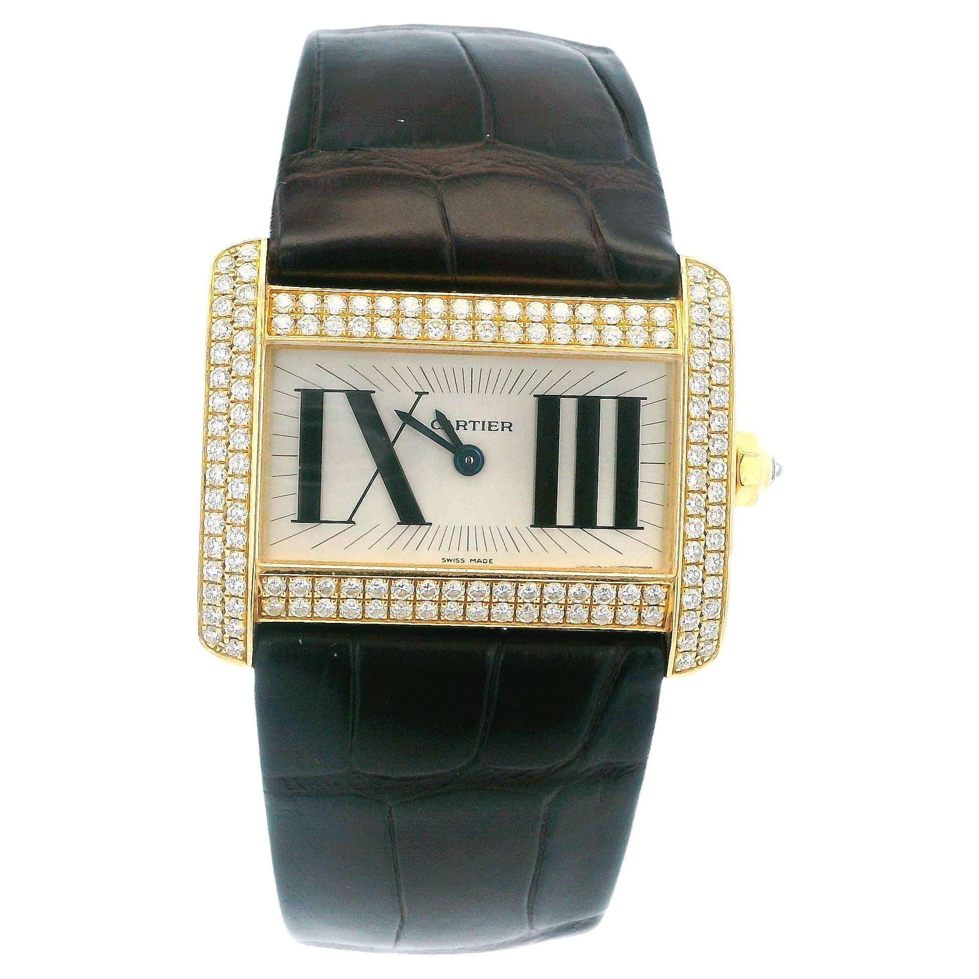 Cartier Divan WA301471 Reloj de señora de oro amarillo de 18 quilates Caja y papeles en venta