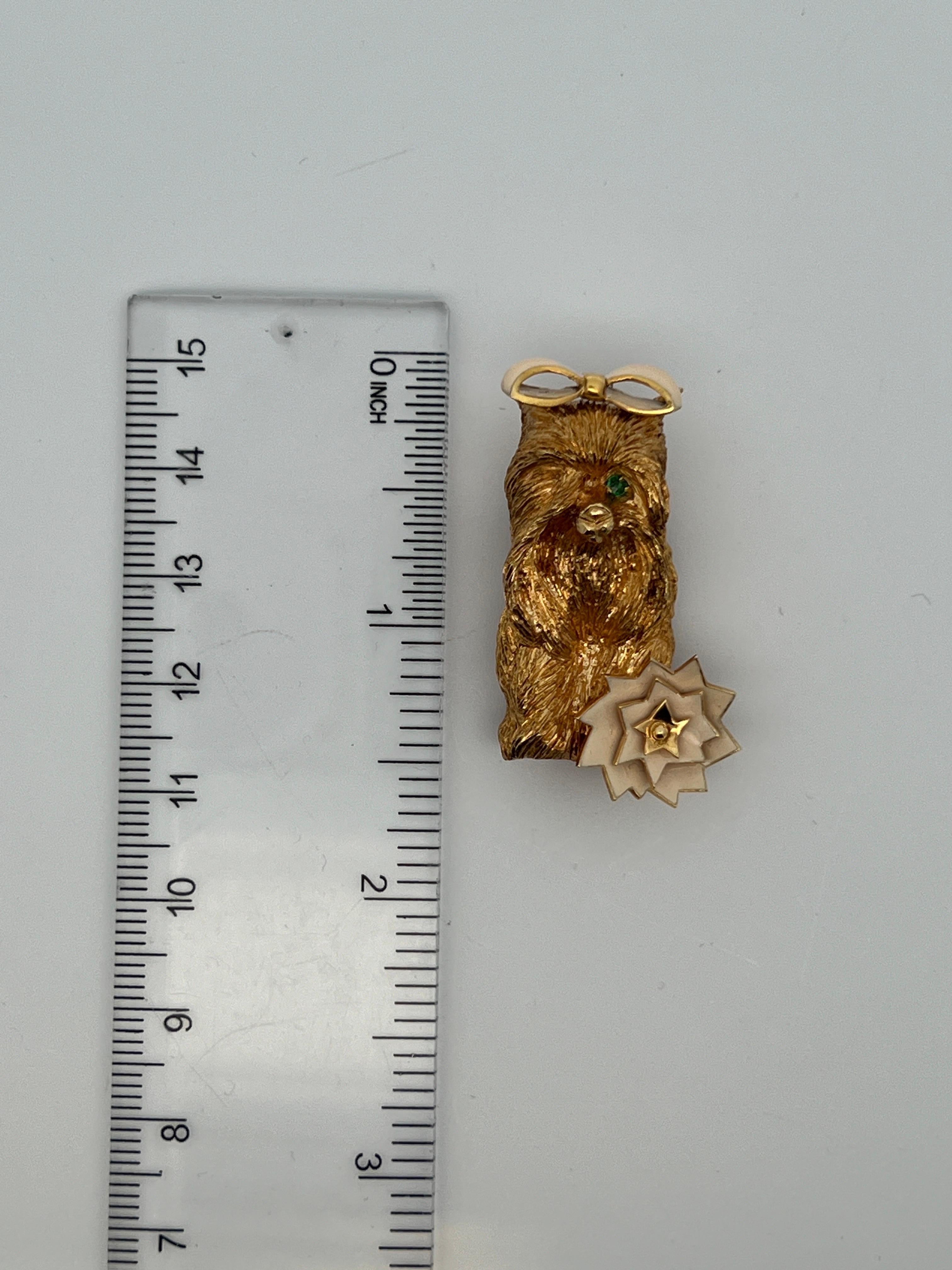 Broche Perro Cartier en Excelente estado para la venta en New York, NY