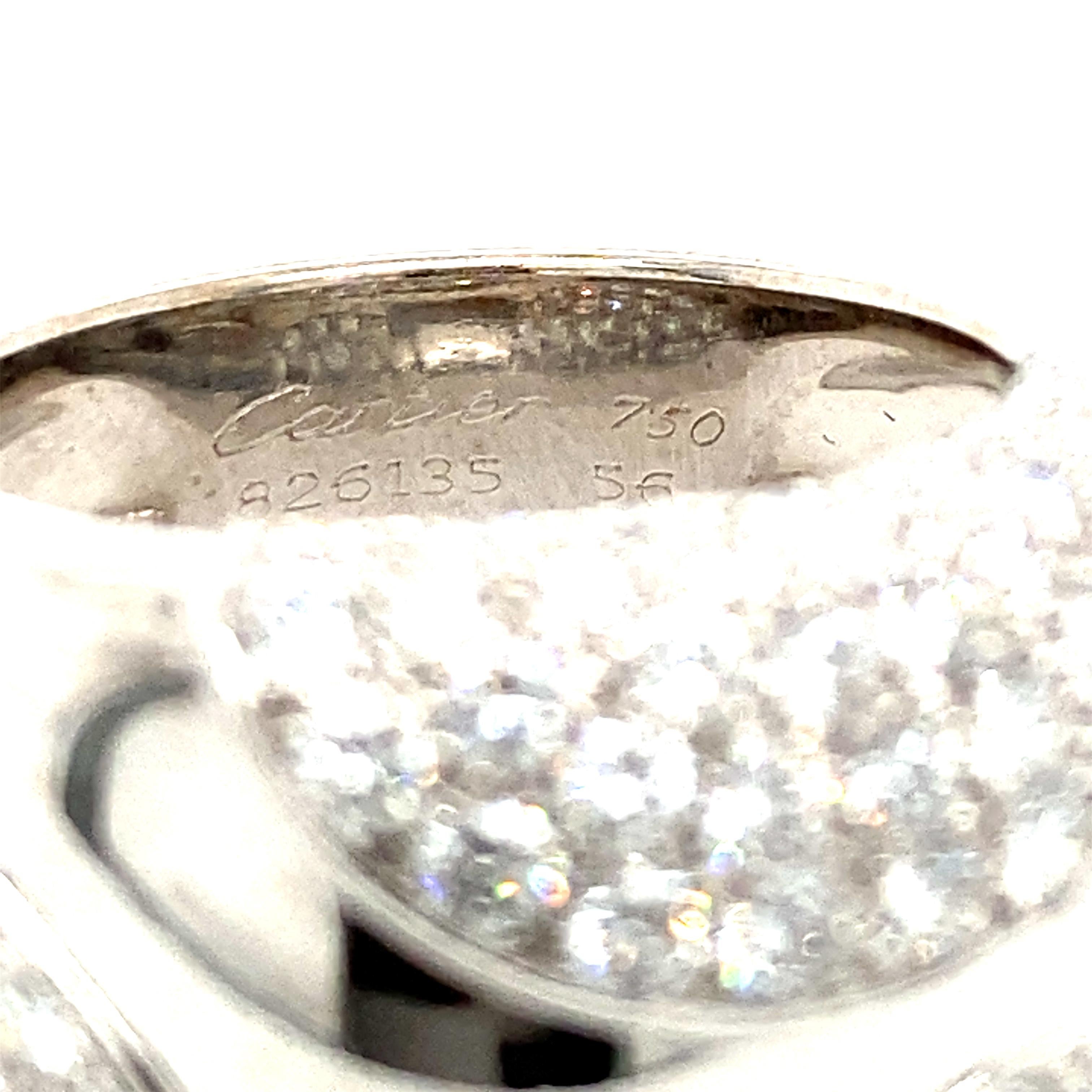cartier pave diamond ring