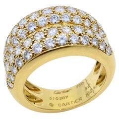 Cartier Double-Band Ring 18k Gold Diamond
