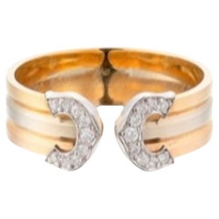 Anillo Cartier Doble C Oro 18K y Diamantes
