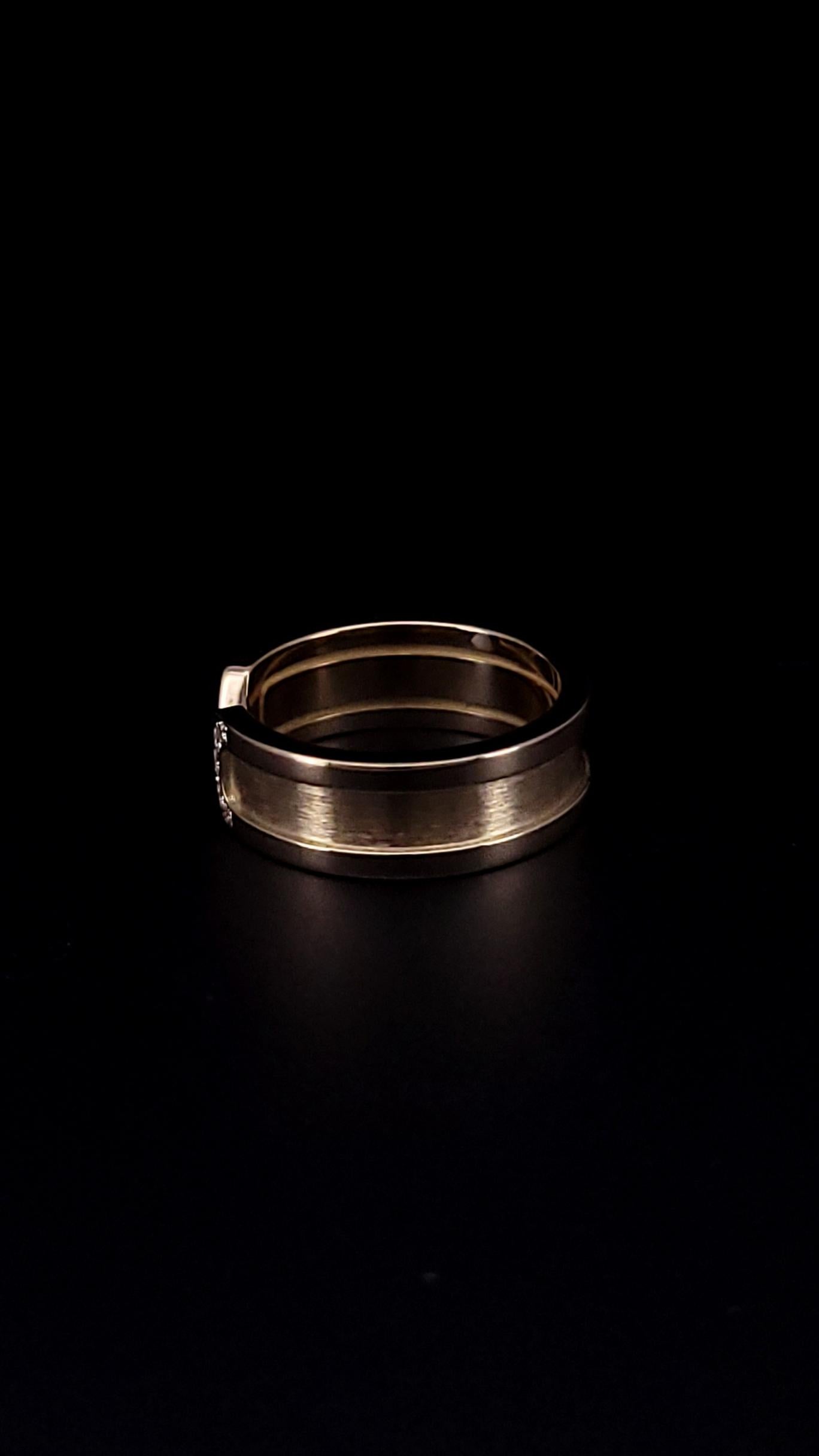 Women's Cartier Double C 18k Yellow Gold Diamond Ring For Sale