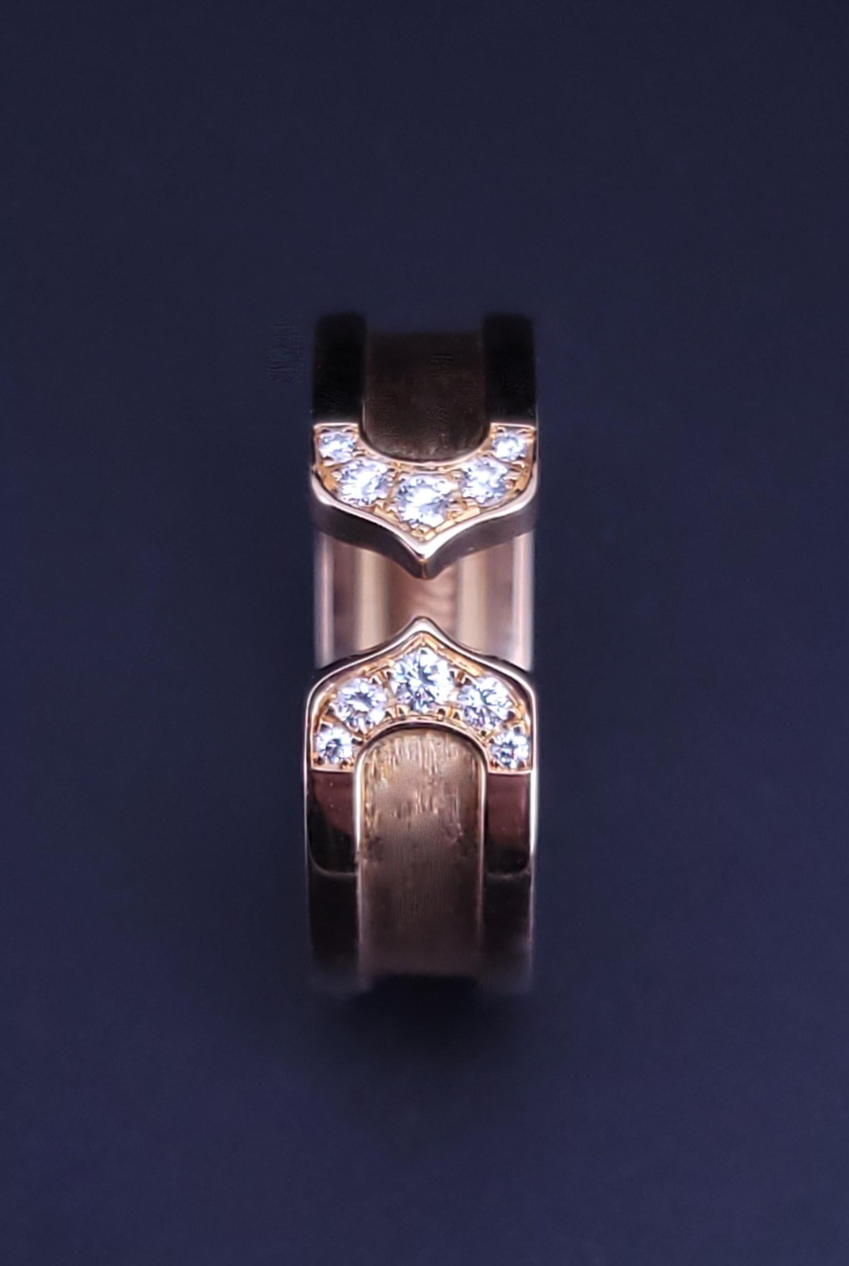 Donna Anello con diamante A.I.C. in oro giallo 18 carati di Cartier in vendita