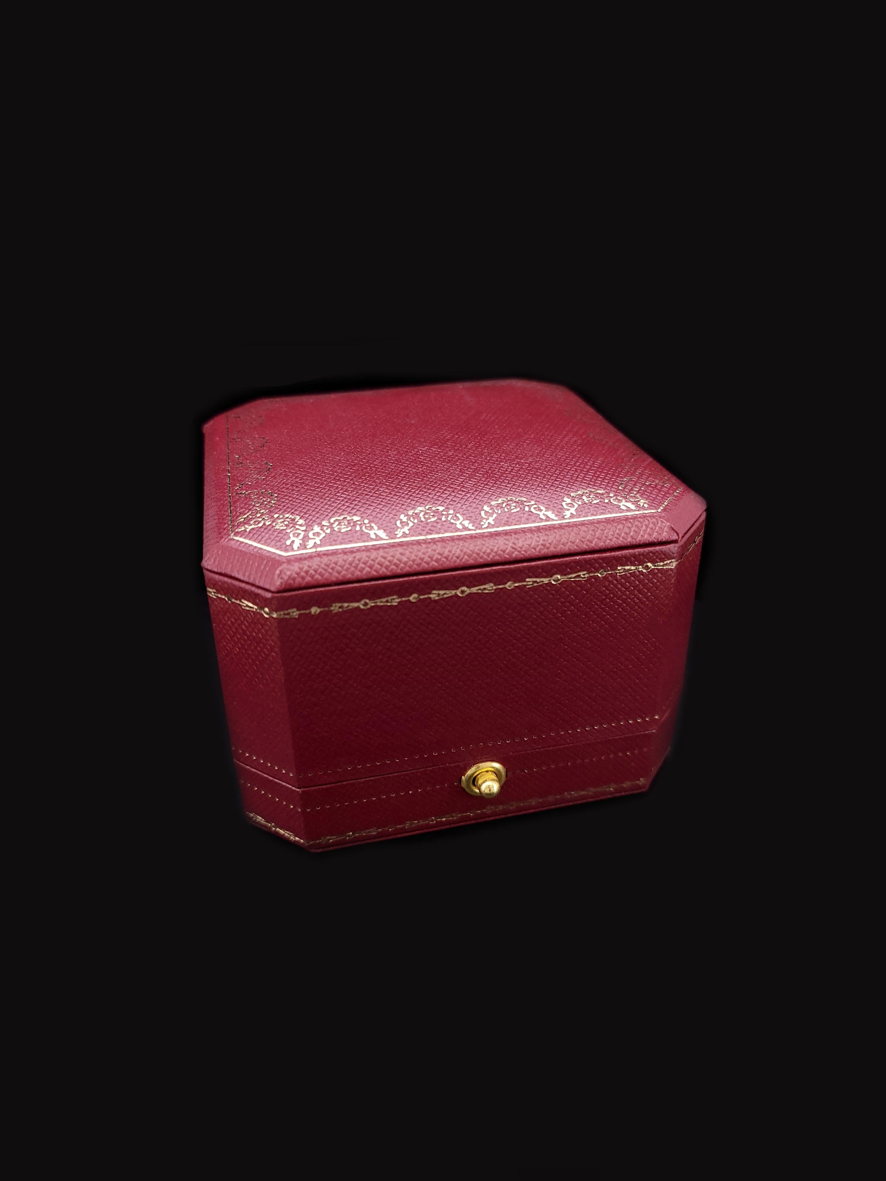 Cartier Double C 18k Yellow Gold Diamond Ring For Sale 1