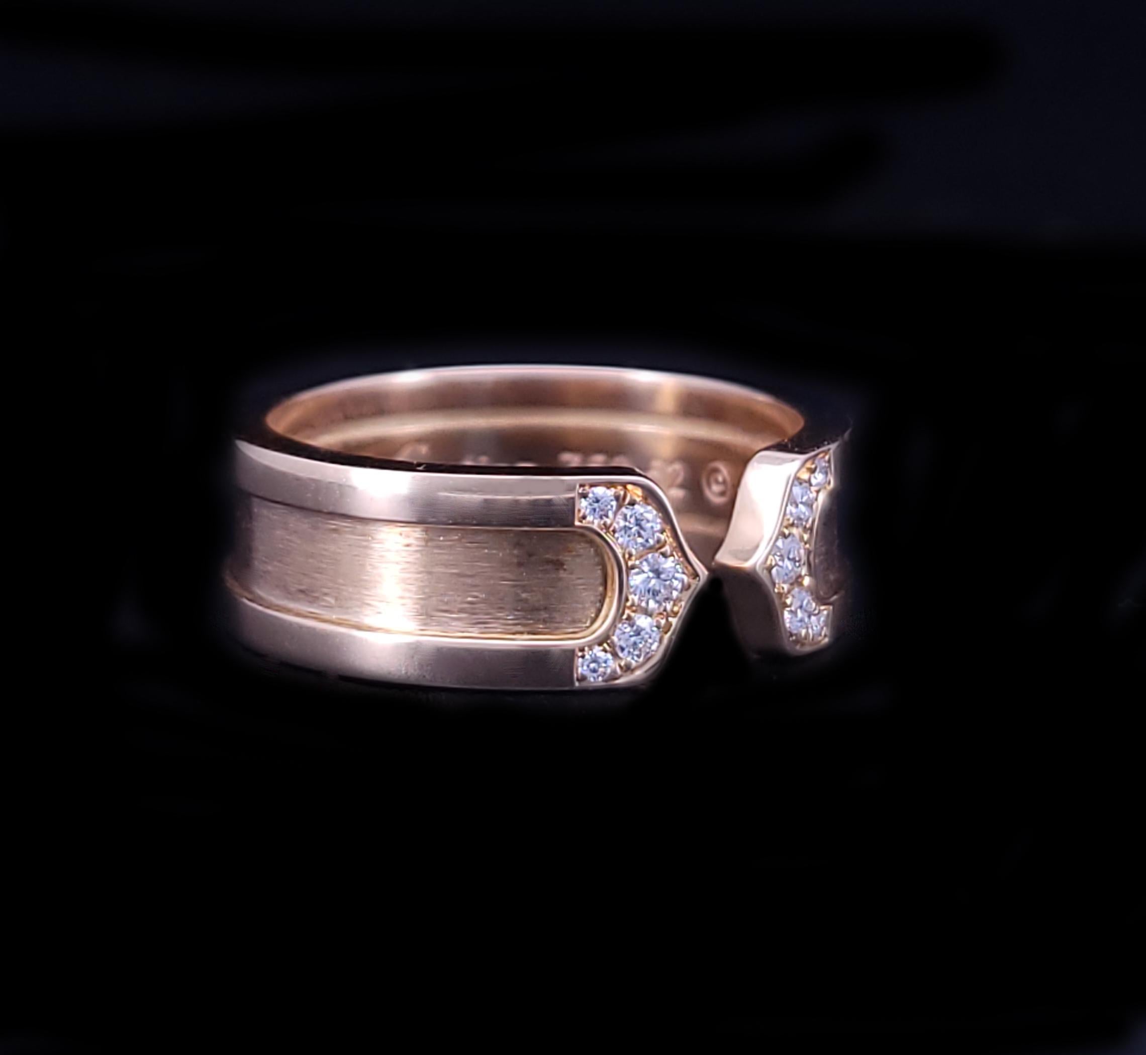 Anello con diamante A.I.C. in oro giallo 18 carati di Cartier In condizioni ottime in vendita a New York, NY