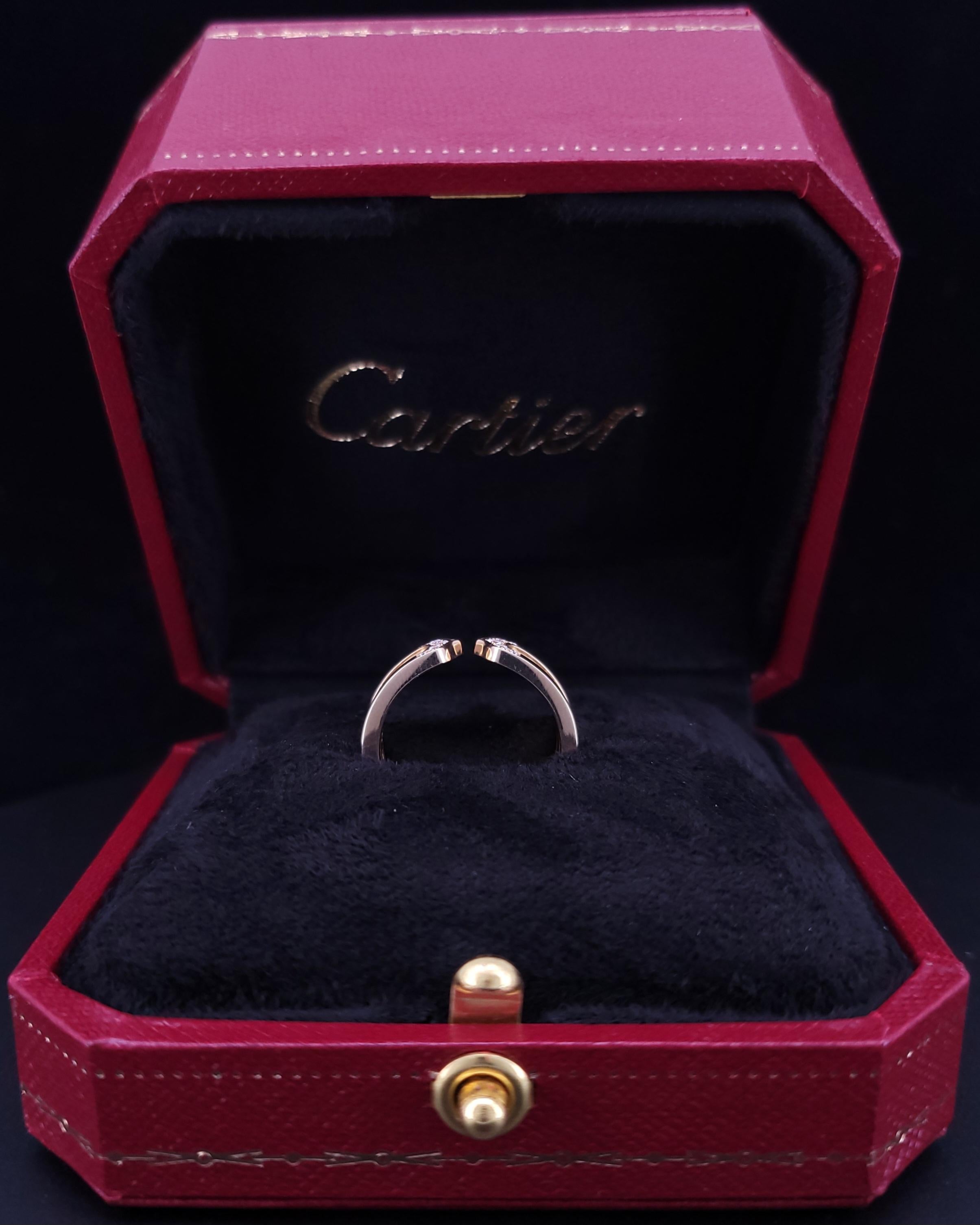 Anello con diamante A.I.C. in oro giallo 18 carati di Cartier in vendita 3