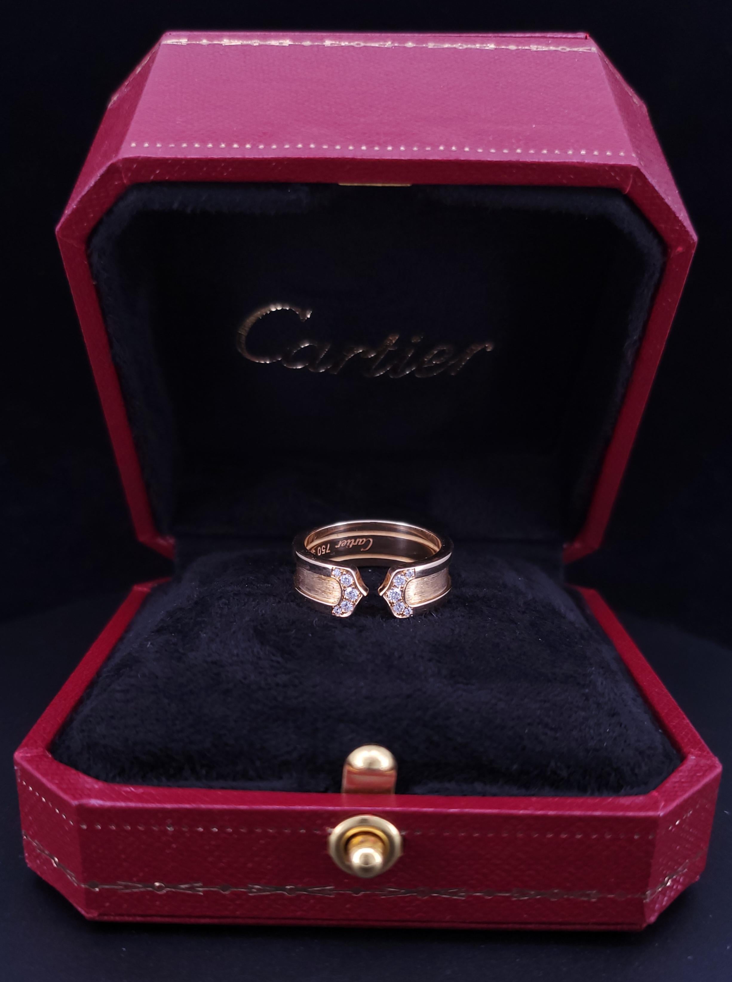 Anello con diamante A.I.C. in oro giallo 18 carati di Cartier in vendita 4