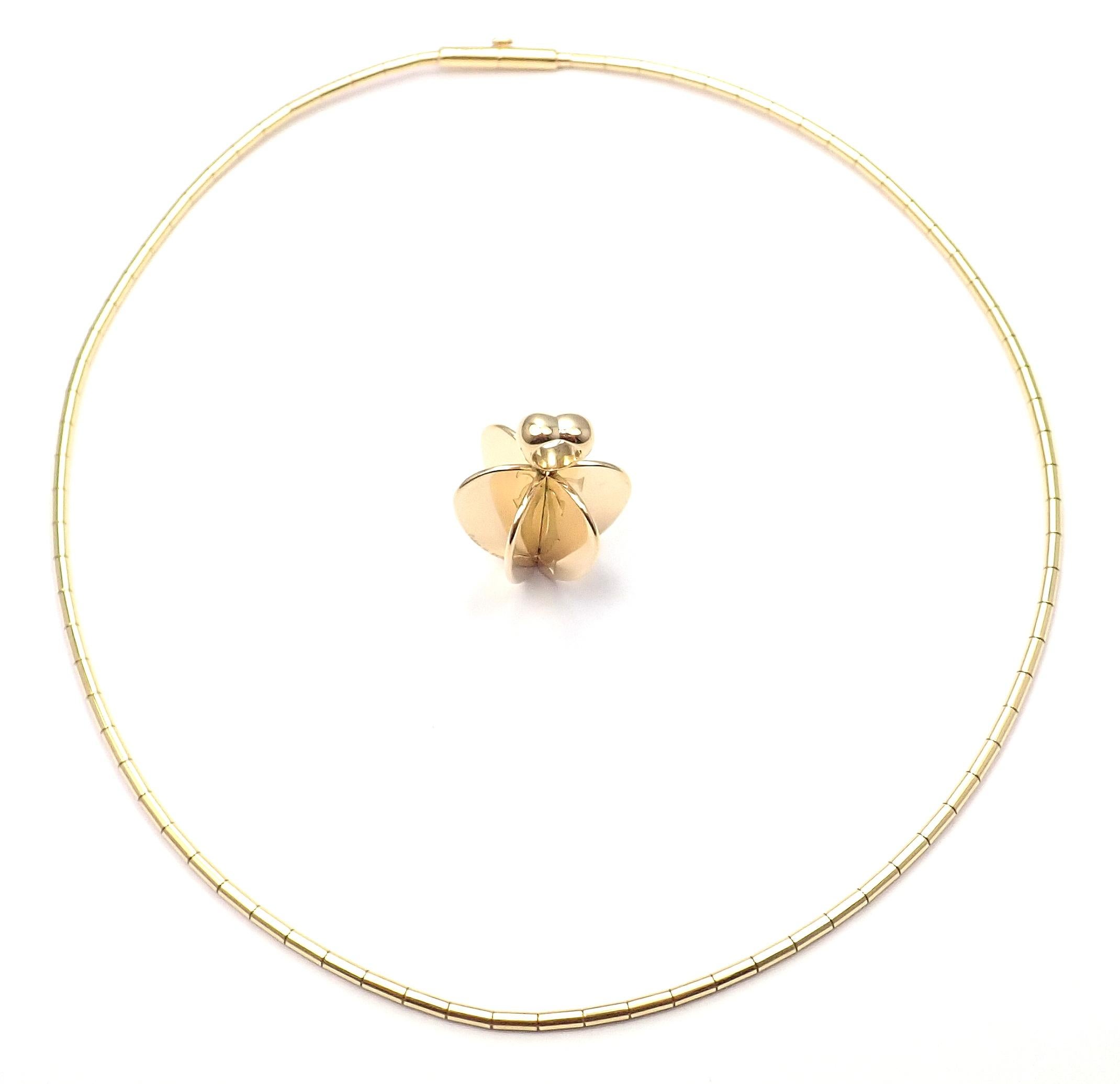Cartier Double C Apple Heart Yellow Gold Pendant Chain Necklace 5