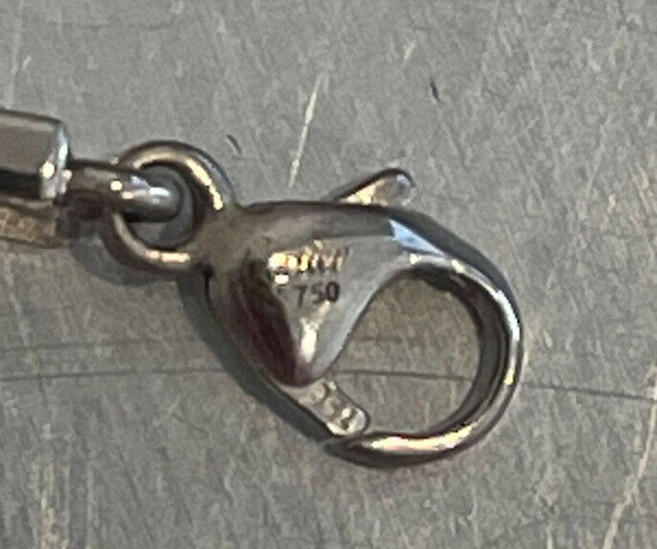 Cartier Double C Charm 18k White Gold In Good Condition In Beverly Hills, CA
