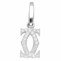 Cartier 2C Charm Diamond 18K White Gold W8.45mm x H25.47mm x D2.08mm