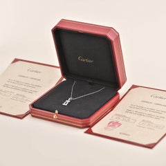 Cartier Double C Charm Diamond White Gold Necklace