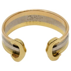 Cartier Double C de Cartier 18 Karat Gold Tri Color Ring