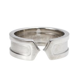 Cartier Double C de Cartier 18K White Gold Ring Size 48
