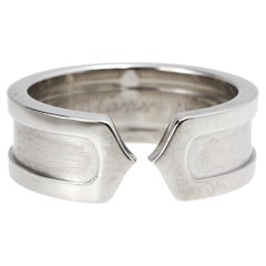 Cartier Double C de Cartier 18K White Gold Ring Size 48