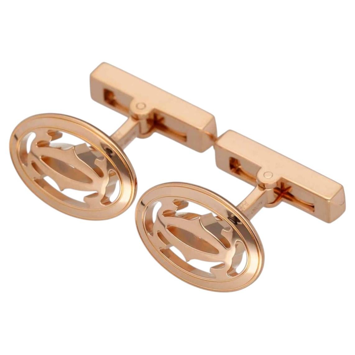 Cartier Double C de Cartier Cufflinks 18K in Rose Gold