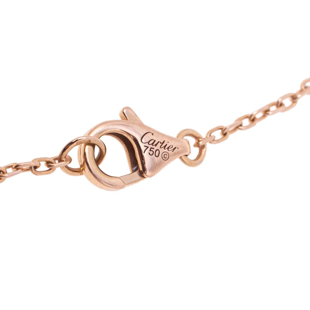 The 'Logo' collection bears the Cartier stamp as testimony to a jewelry-making tradition. The Double C signature initially employed by Louis Cartier elegantly adorns this bracelet, crafted from 18K rose gold, featuring two round brilliant cut