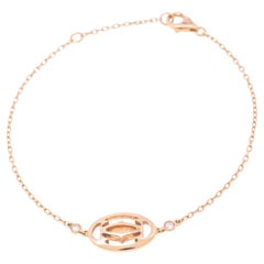 Cartier Double C de Cartier Diamond & 18k Rose Gold Logo Bracelet