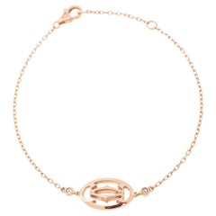 Cartier Double C de Cartier Diamond & 18k Rose Gold Logo Bracelet